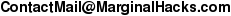 email address at MarginalHacks.com